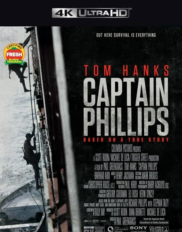 CAPTAIN PHILLIPS VUDU 4K OR ITUNES 4K VIA MOVIES ANYWHERE