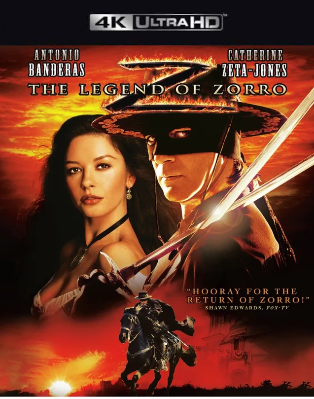 THE LEGEND OF ZORRO VUDU 4K OR ITUNES 4K VIA MA