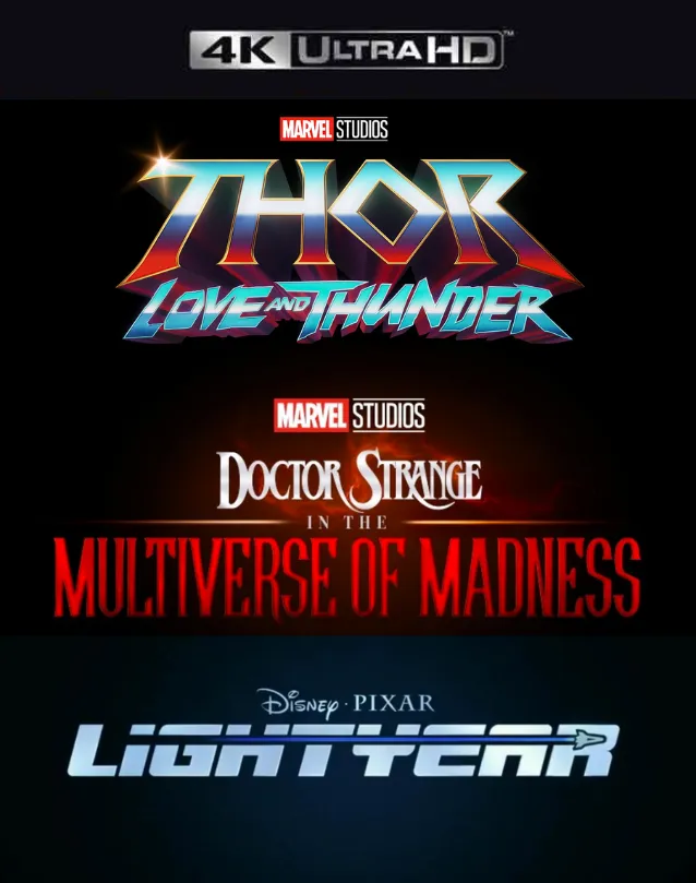    THOR LOVE AND THUNDER, DOCTOR STRANGE IN THE MULTIVERSE OF MADNESS & LIGHTYEAR VUDU 4K OR ITUNES 4K VIA MA