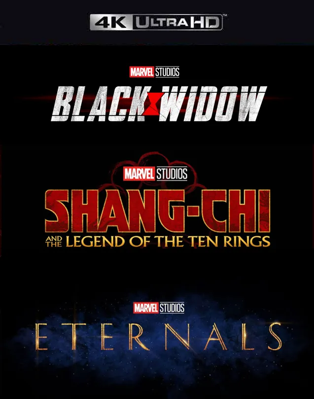 BLACK WIDOW + ETERNALS + SHANG-CHI AND THE LEGEND OF THE TEN RINGS VUDU 4K OR ITUNES 4K VIA MA