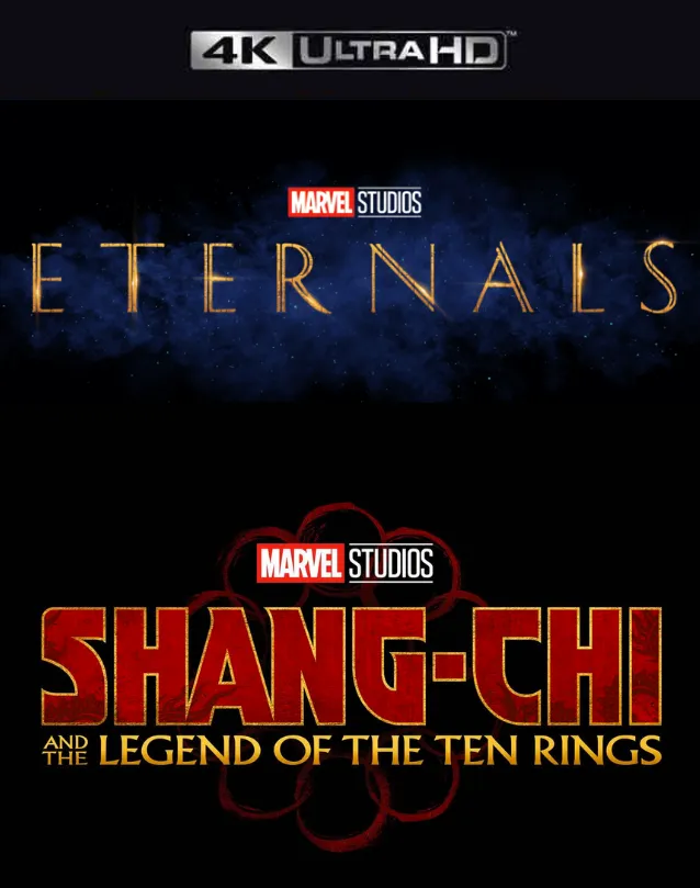 ETERNALS + SHANG-CHI AND THE LEGEND OF THE TEN RINGS VUDU 4K OR ITUNES 4K VIA MA