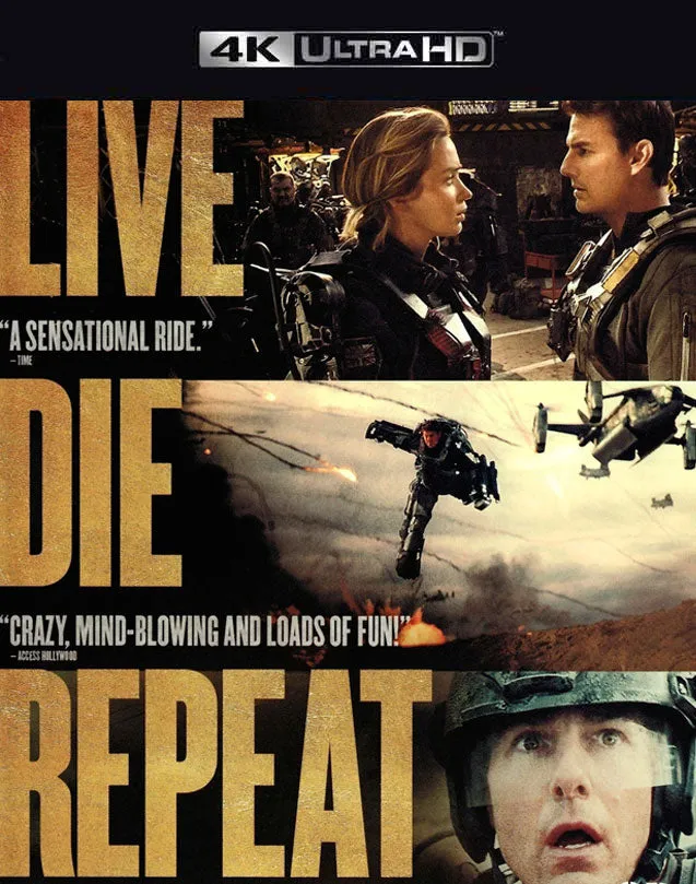 LIVE DIE REPEAT EDGE OF TOMORROW VUDU 4K OR ITUNES 4K VIA MA