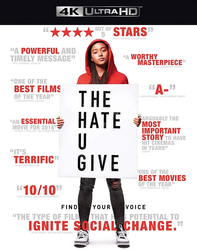 THE HATE U GIVE VUDU 4K OR ITUNES 4K VIA MOVIES ANYWHERE