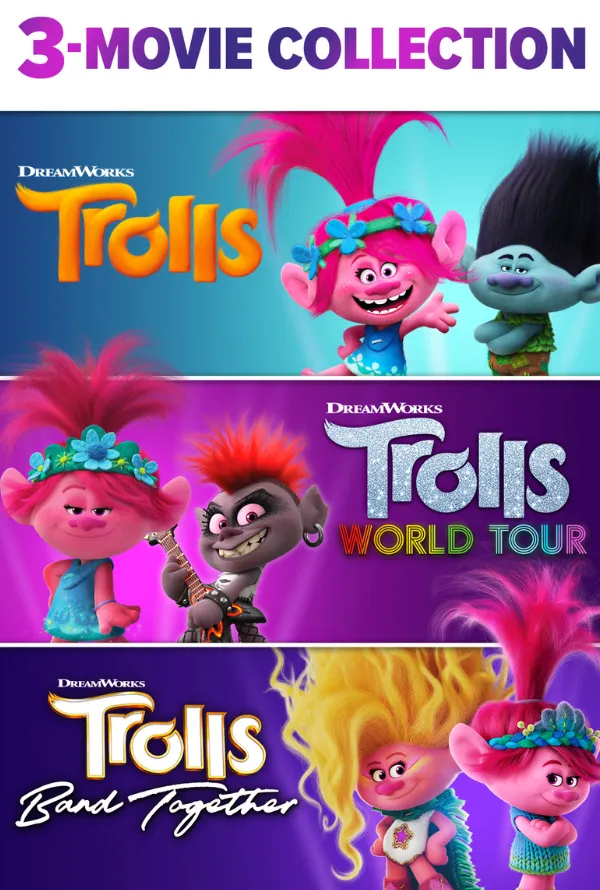 TROLLS 3-FILM COLLECTION VUDU HD OR ITUNES HD VIA MA